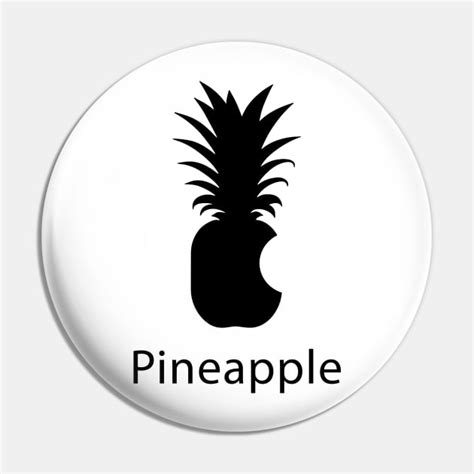 Funny Pineapple logo apple inc parody - Apple Logo - Pin | TeePublic