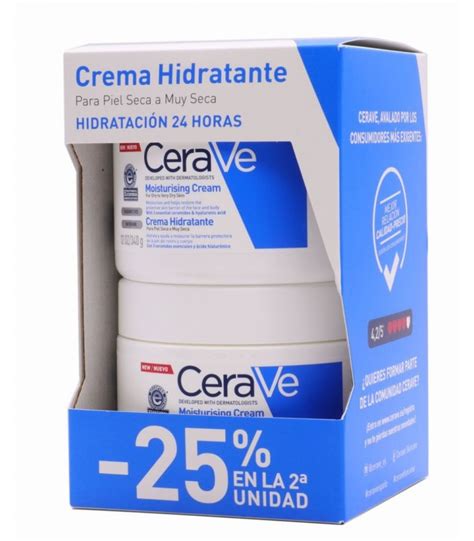 Pack Crema Hidratante Piel Seca CeraVe 2x340gr Farmacia Llamaquique