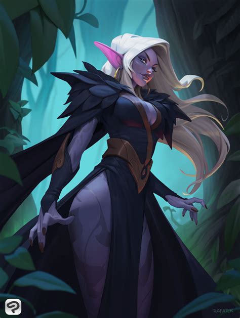 Dark Elf In The Woods Rafater Dark Elf Character Art Warcraft Art