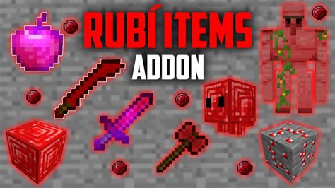 RUBÍ Items Addon Actualizado para Minecraft PE Bedrock YouTube