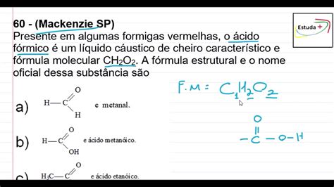 Descobrindo Uma Função Orgânica Pela Fórmula Molecular Youtube