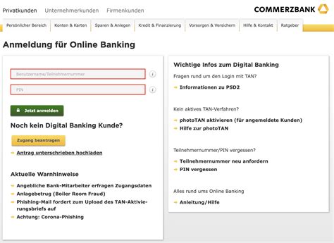 Commerzbank Login Direkter Login Zu Commerzbank