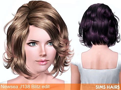 Newseas J138 Blitz Hairstyle Retexture By Sims Hairs