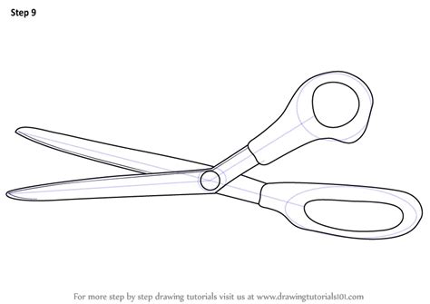 How To Draw A Scissor Everyday Objects Step By Step