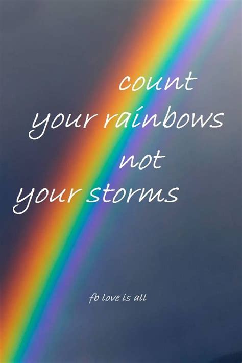 Count Your Rainbows Not Your Storms