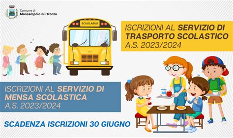 Apertura Iscrizioni Mensa E Trasporto Scolastico A S