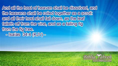 Isaías 344 Kjv And All The Host Of Heaven Shall Be Dissolve