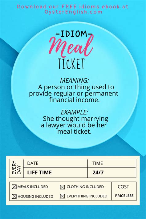 A meal ticket - Idiom meaning & examples