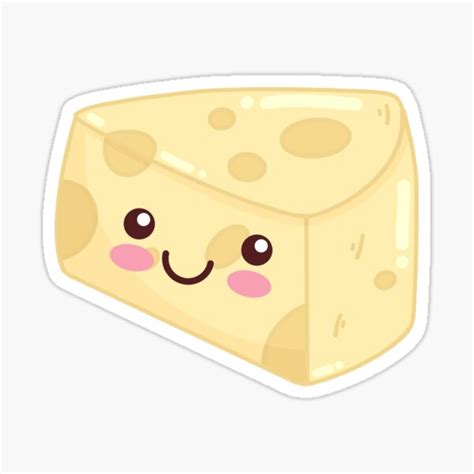 Kawaii Cheese Slice Sticker For Sale By Eden0819 Redbubble