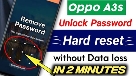 Oppo A3s A5 A5s Hard Reset Oppo All Mobile Without Box Without PC