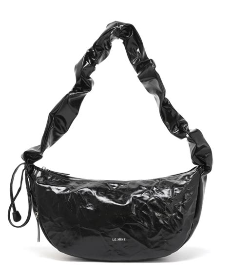 MUSINSA LEMINE Princess Half Moon Messenger Bag Black