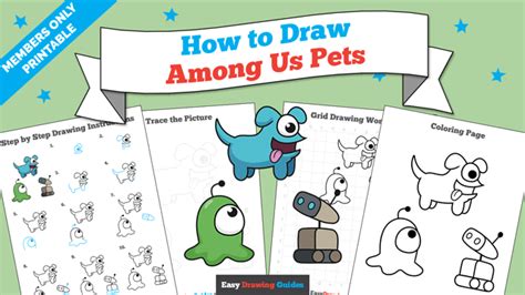 How to Draw Among us Pets - Really Easy Drawing Tutorial