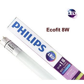 LEDtube Ecofit T8 8W 765 6500K 600mm Philips Sku Southtelecom