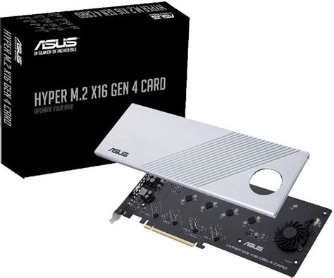 ASUS Hyper M 2 X16 PCIe 4 0 X4 Expansion Card Supports 4 NVMe M 2 2242