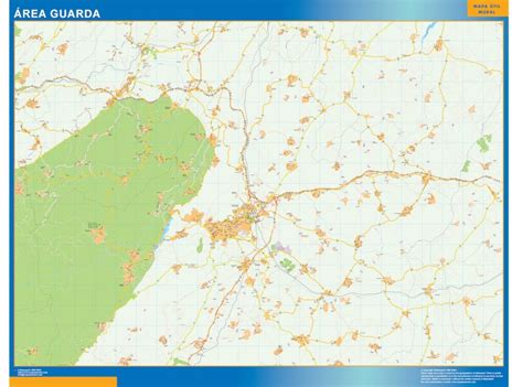 Road biggest wall map Guarda Portugal | Biggest wall maps of the world.