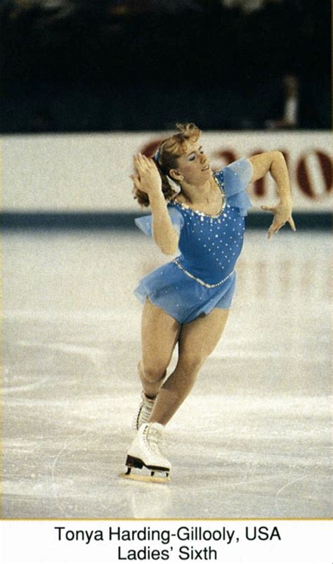 Tonya Harding performing her technical program during World Figure ...