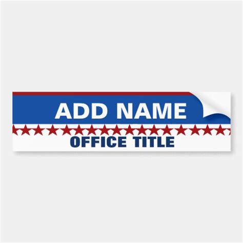 Custom Campaign Template Bumper Sticker | Zazzle