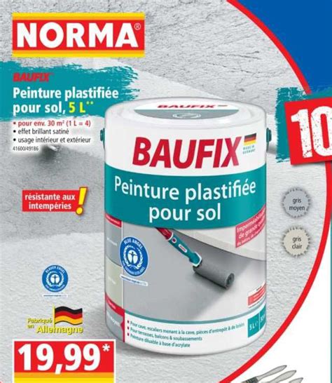 Offre Peinture Plastifi E Pour Sol L Baufix Chez Norma