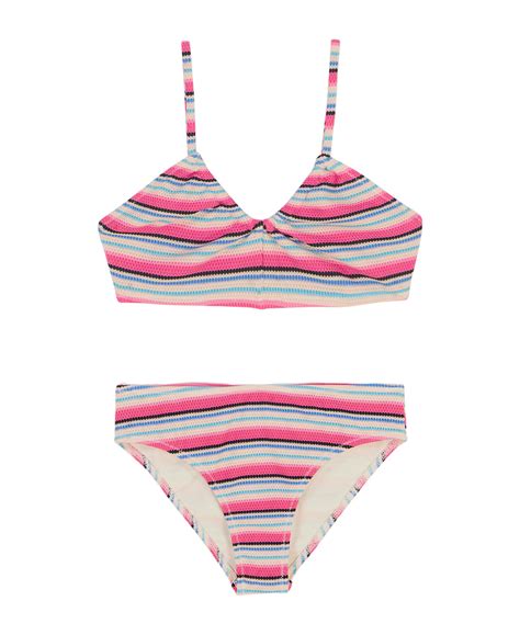 Roxy Girls Two Piece Bikini Swimsuit Set UPF Sun Protection Quick Dry Bathing Suit