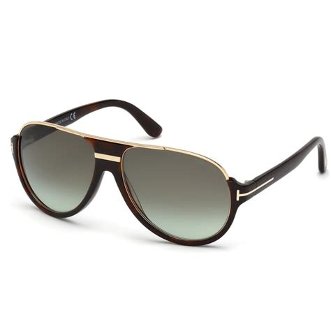 Shop Tom Ford Mens Tf 334 56k Havana Plastic Aviator Sunglasses Free