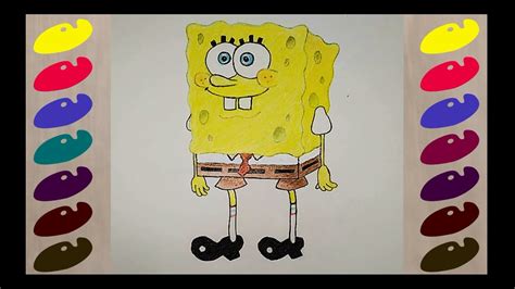 رسم سبونج بوب تعليم الرسم Drawing And Coloring Spongebob Learn To