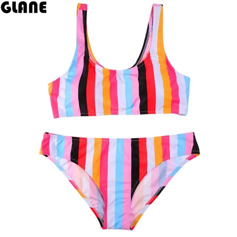 2018 New Hot Brazilian Sexy Striped Bikinis Women Swimwear Push Up