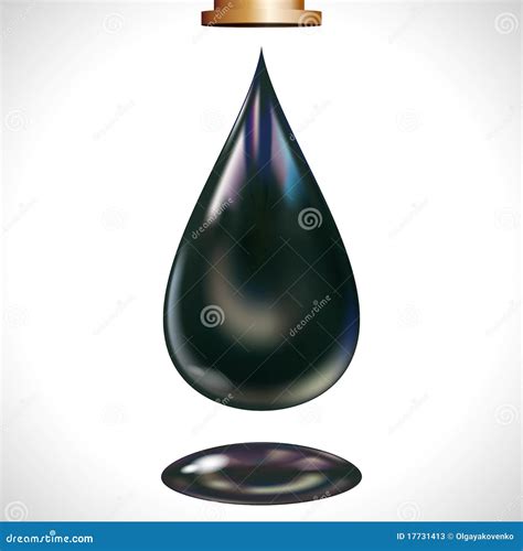 Large oil droplet. stock vector. Illustration of petrol - 17731413