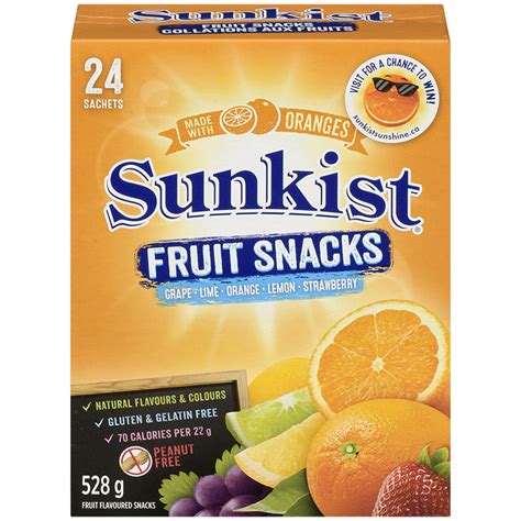 Sunkist Fruit Snack Asstd 24x22g