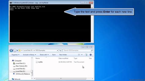 How To Create A File With MS DOS Copy Con Command YouTube