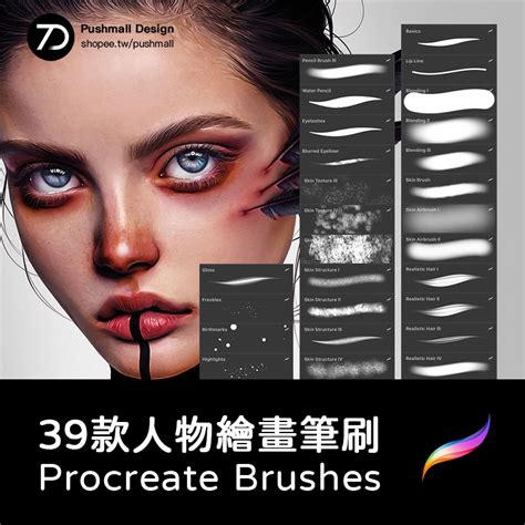 勞拉魯賓procreate筆刷動漫ipad人物繪畫皮膚頭髮筆刷brushes Ipad大師級畫板畫筆 蝦皮購物