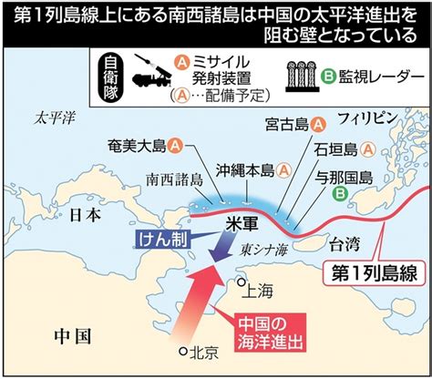 第1列島線の図解 対中抑止の「壁」になる南西諸島、住民二の次「戦争に巻き込まれる」 写真・画像16｜【西日本新聞me】