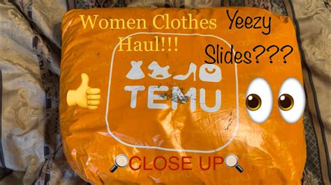 TEMU Women Clothing Haul Yeezy Slides Close Up YouTube