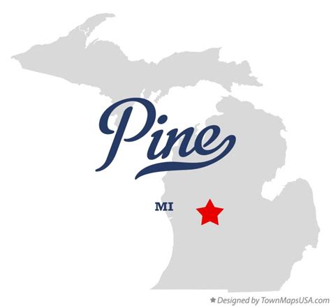 Map of Pine, MI, Michigan