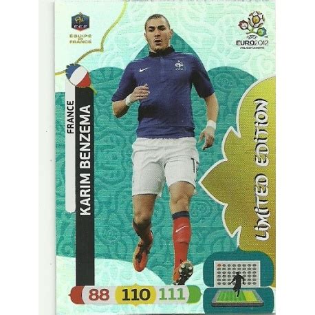 Cromos de Fútbol Karim Benzema Limited Edition Adrenalyn Euro 2012