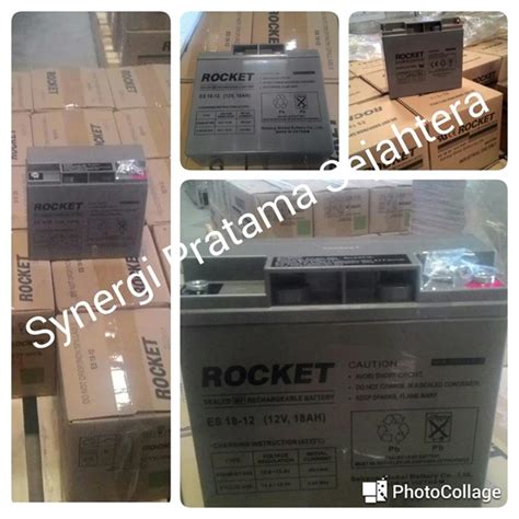 Battery Vrla Rocket Es 18 12 12v 18ah Synergi Pratama Sejahtera