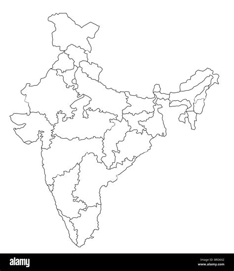 Map of india Black and White Stock Photos & Images - Alamy