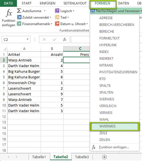 Excel Wverweis Funktion Am Beispiel Erklärt