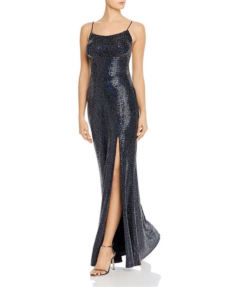 Aqua Embellished Hologram Gown 100 Exclusive Bloomingdales