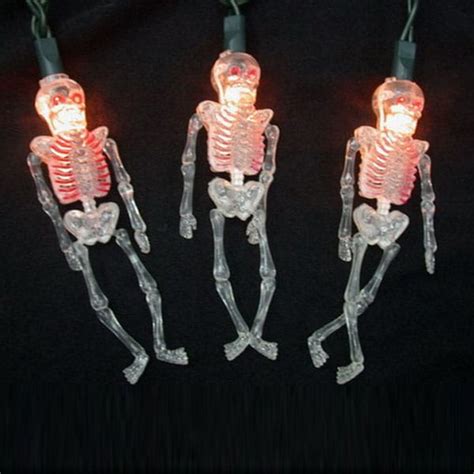 Halloween Skeleton Lights - Northern Lights and Trees