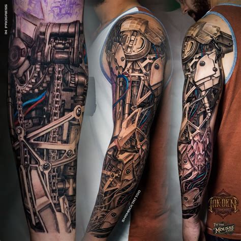 Biomech Tattoo, Biomechanical Tattoo Design, Cyberpunk Tattoo, Mechanic ...