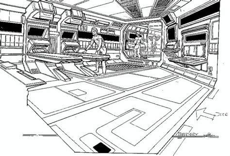 U.S.S. Voyager Sickbay concept art | Star trek ships, Concept art, Star ...