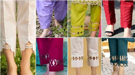 New Trouser Capri Poncha Designs For Girls Trendy Pintex Trouser Lace Capri Designs In 2022