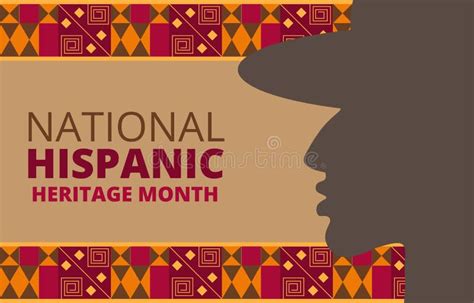 National Hispanic Heritage Month Celebrated From 15 September To 15 October Usa Stock Vector