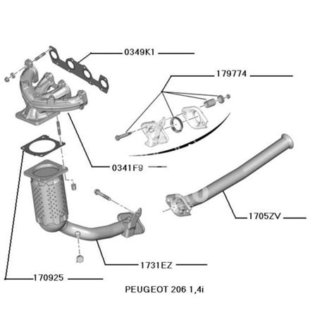 Kolektor Wydechowy Peugeot I I Tujp Kat Nowy