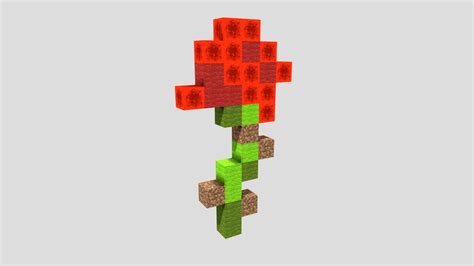 Pixel Rose Download Free 3d Model By Madexc [24d10e0] Sketchfab