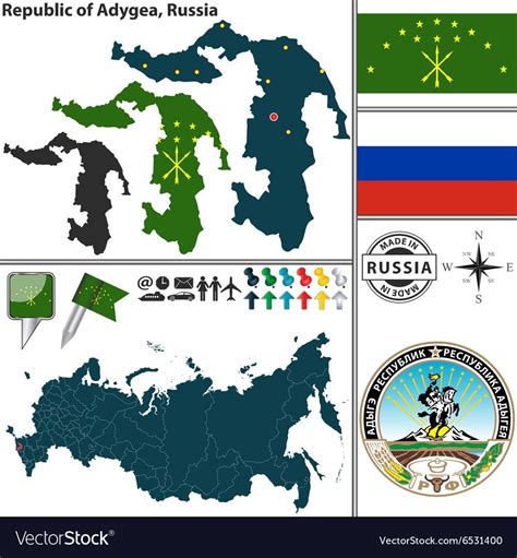 Imaginary Maps Russian Federation State Map Coat Of Arms Flags