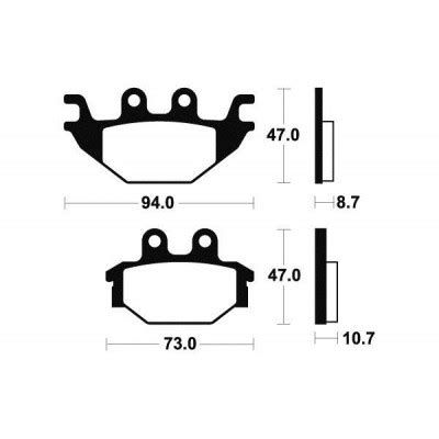 PLAQUETTES FREIN TECNIUM Quad SYM Roxad Motors