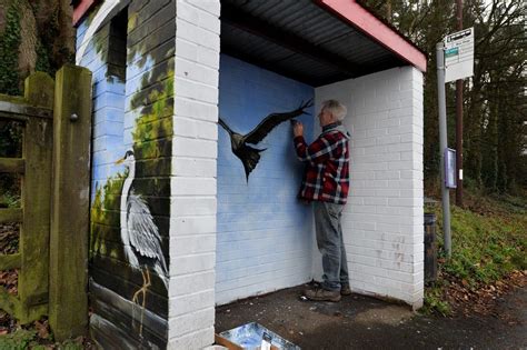 Animal Magic Fran Transforms Telford Bus Shelter With Wildlife Mural