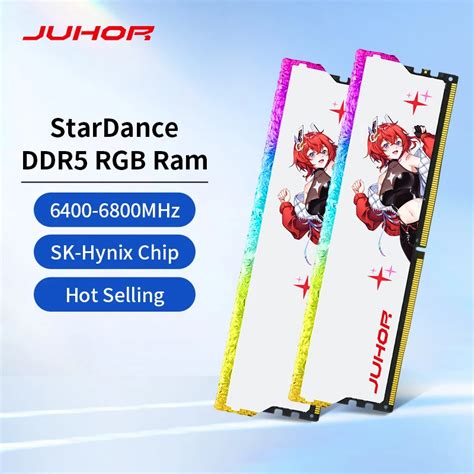 JUHOR DDR5 Memoria RGB 16GB 6400MHz 6800MHz Hynix Chip Original