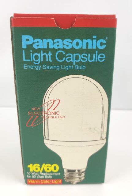 Panasonic Light Capsule Energy Saving Light Bulb Warm Color For